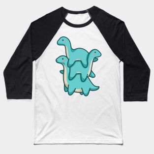 Dino tower, long neck, Dinosaurus. Baseball T-Shirt